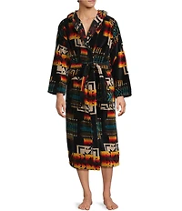 Pendleton Unisex Pattern Long Sleeve Terry Hoodie Robe Terry Robe