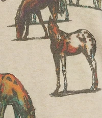 Pendleton Wild Horse Graphic Knit Crew Neck Short Sleeve Sweater Top