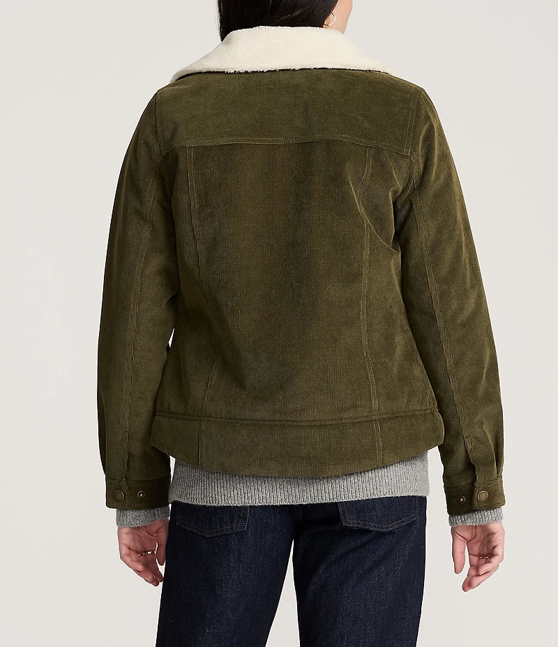 Pendleton Wind River Corduroy Water Resistant Club Collar Snap Front Trucker Jacket