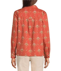 Pendleton Winona Adobe Lattice Print Point Collar Long Sleeve Shirt
