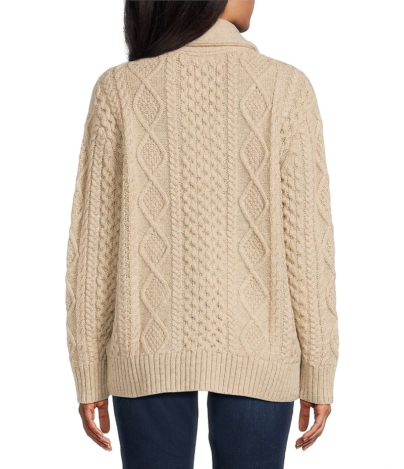 Pendleton Wool Fisherman Classic Shawl Collar Long Sleeve Cardigan