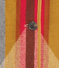 Pendleton Wool Jacquard Pattern Hooded Long Sleeve Cardigan