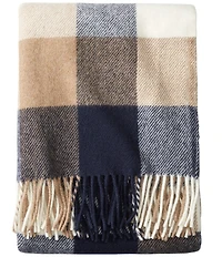 Pendleton Woolen Mills Eco-Wise Wool Fringed Buffalo Check Washable Throw