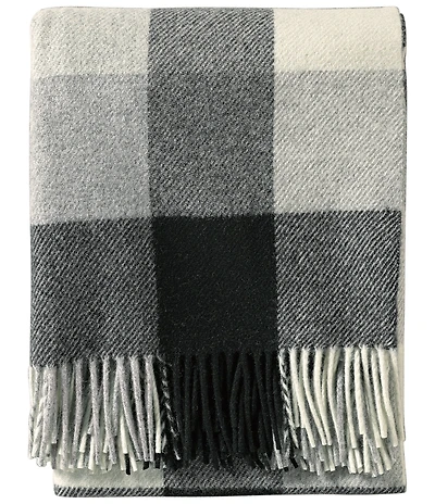 Pendleton Woolen Mills Eco-Wise Wool Fringed Buffalo Check Washable Throw