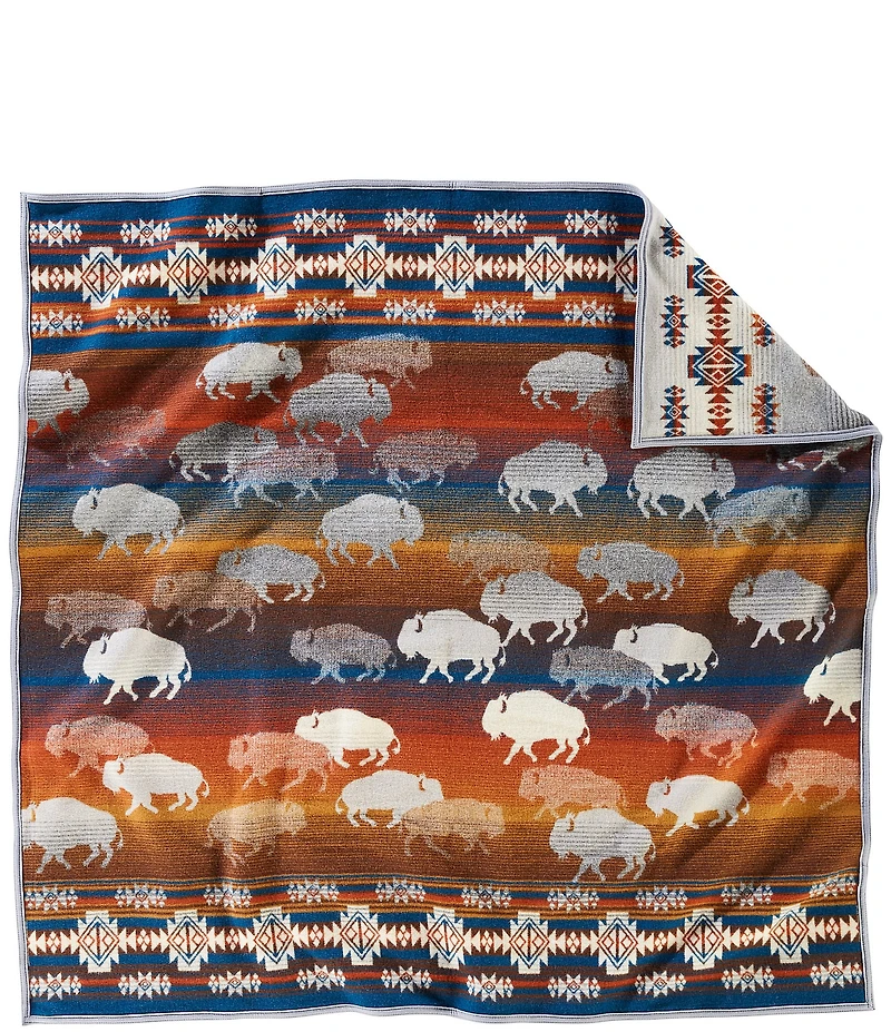 Pendleton Woolen Mills Prairie Rush Hour Napped Jacquard Throw