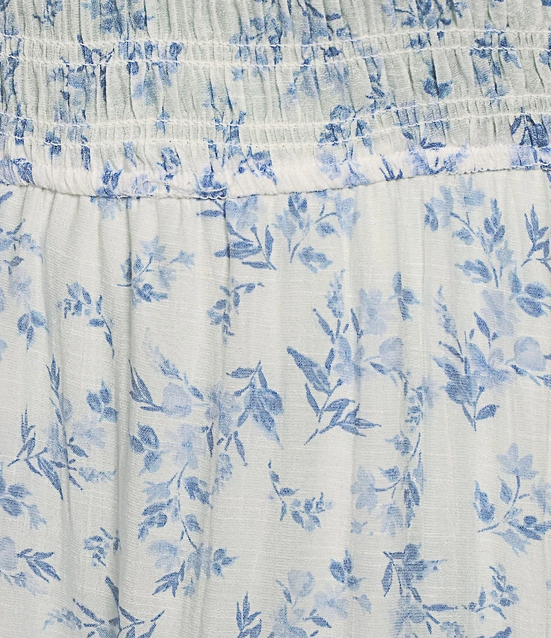 Perch By Blu Pepper Floral V-Neck Smocked Midi Dress