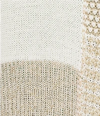 Perch By Blu Pepper Plus Color Block Short Sleeve Sweater