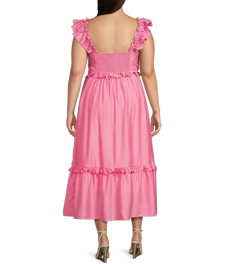 Perch by Blu Pepper Plus Ruffle Empire Waist Midi Dress
