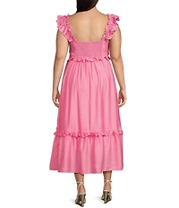 Perch by Blu Pepper Plus Ruffle Empire Waist Midi Dress