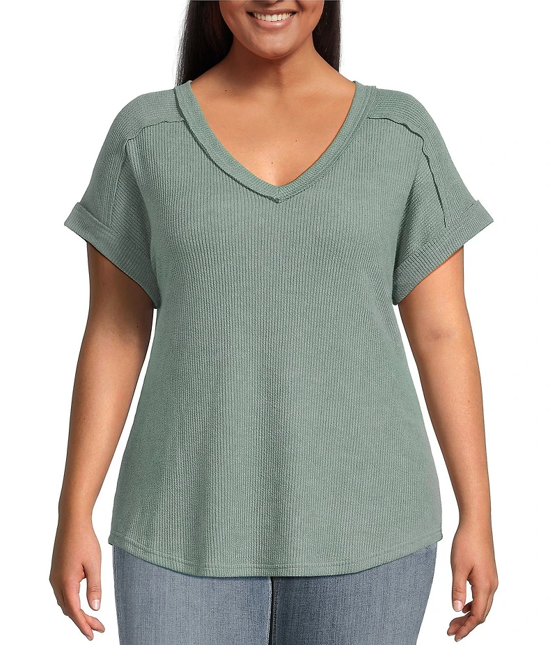 Perch By Blu Pepper Plus Short Sleeve Top