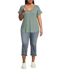 Perch By Blu Pepper Plus Short Sleeve Top