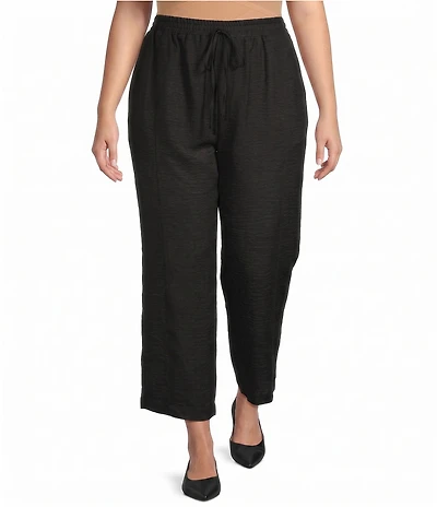 Perch by Blu Pepper Plus Size High Rise Elastic Waist Front Tie Lounge Pants