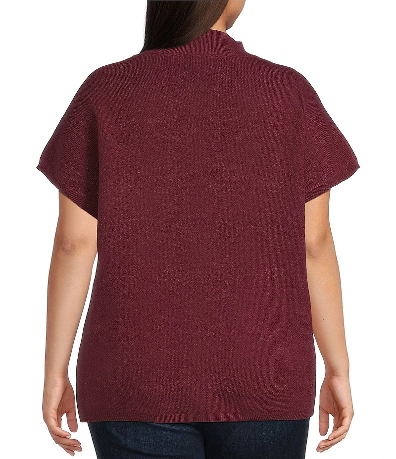 Perch by Blu Pepper Plus Size Knit Short Sleeve Top