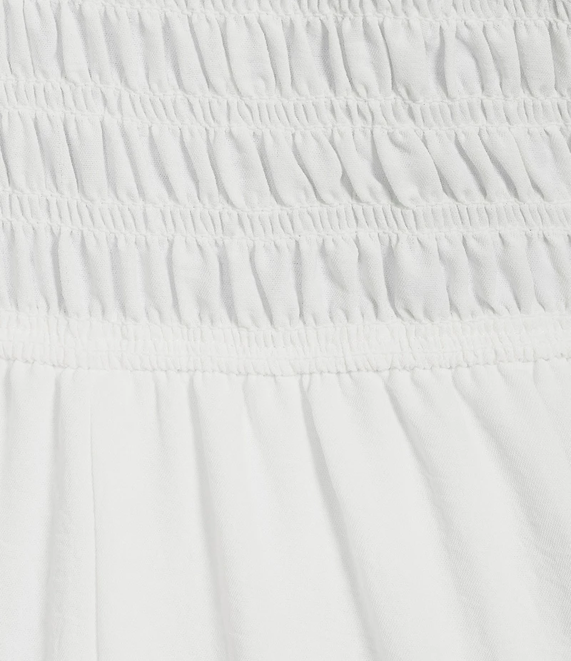 Perch by Blu Pepper Plus Size V-Neck Short Flutter Sleeve Tiered A-Line Midi Dress