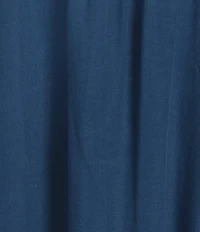 Perch by Blu Pepper Plus Square Neckline Short Sleeve Bow Detail Chambray Midi Dress