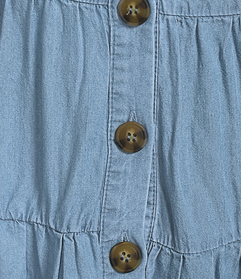 Perch By Blu Pepper Plus Tiered Button Front Dress