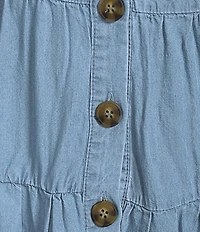 Perch By Blu Pepper Plus Tiered Button Front Dress