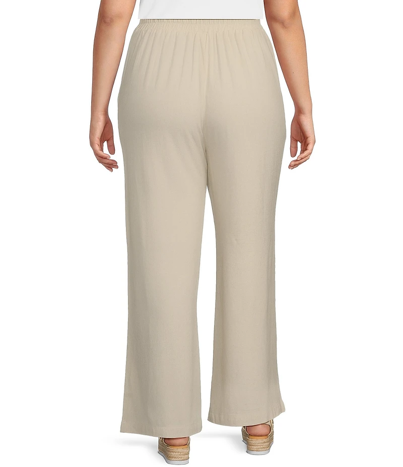 Perch by Blu Pepper Plus Wide Leg Linen Pants
