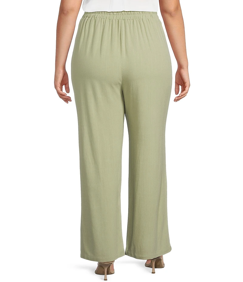Perch by Blu Pepper Plus Wide Leg Linen Pants