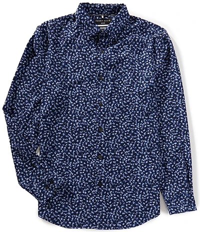 Perry Ellis Allover Print Long Sleeve Woven Shirt