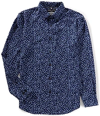 Perry Ellis Allover Print Long Sleeve Woven Shirt