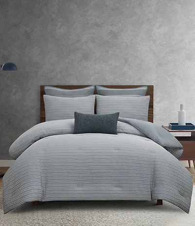 Perry Ellis Aurora Waffle Jacquard Reversible Comforter Mini Set