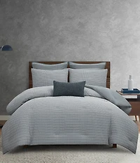 Perry Ellis Aurora Waffle Jacquard Reversible Comforter Mini Set