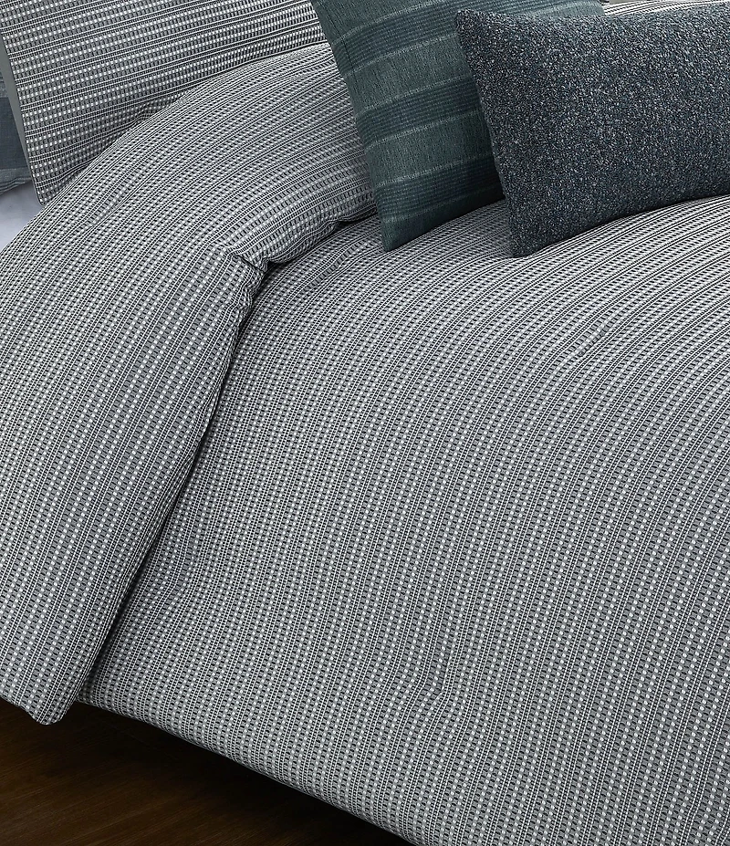 Perry Ellis Aurora Waffle Jacquard Reversible Comforter Mini Set