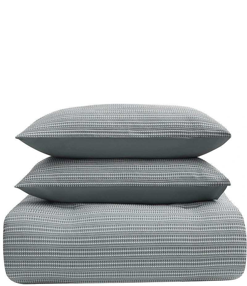 Perry Ellis Aurora Waffle Jacquard Reversible Comforter Mini Set