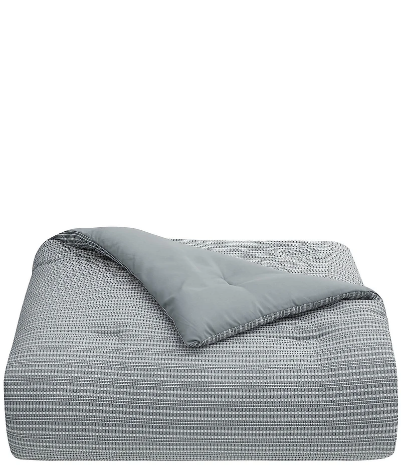 Perry Ellis Aurora Waffle Jacquard Reversible Comforter Mini Set