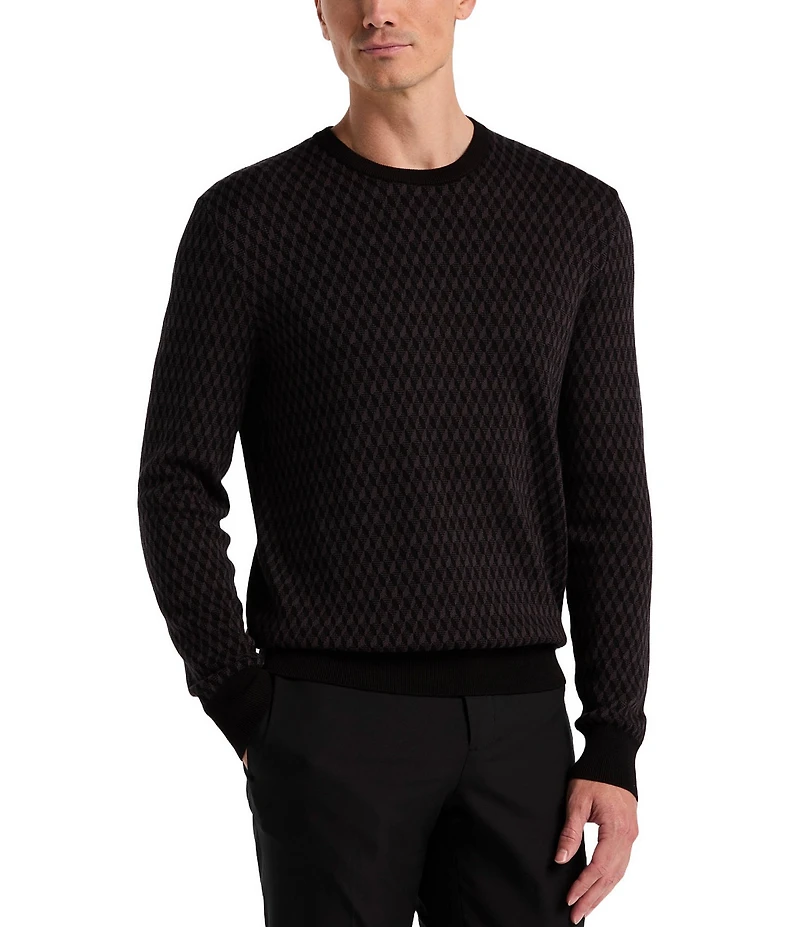 Perry Ellis Big & Tall Geo Print Sweater