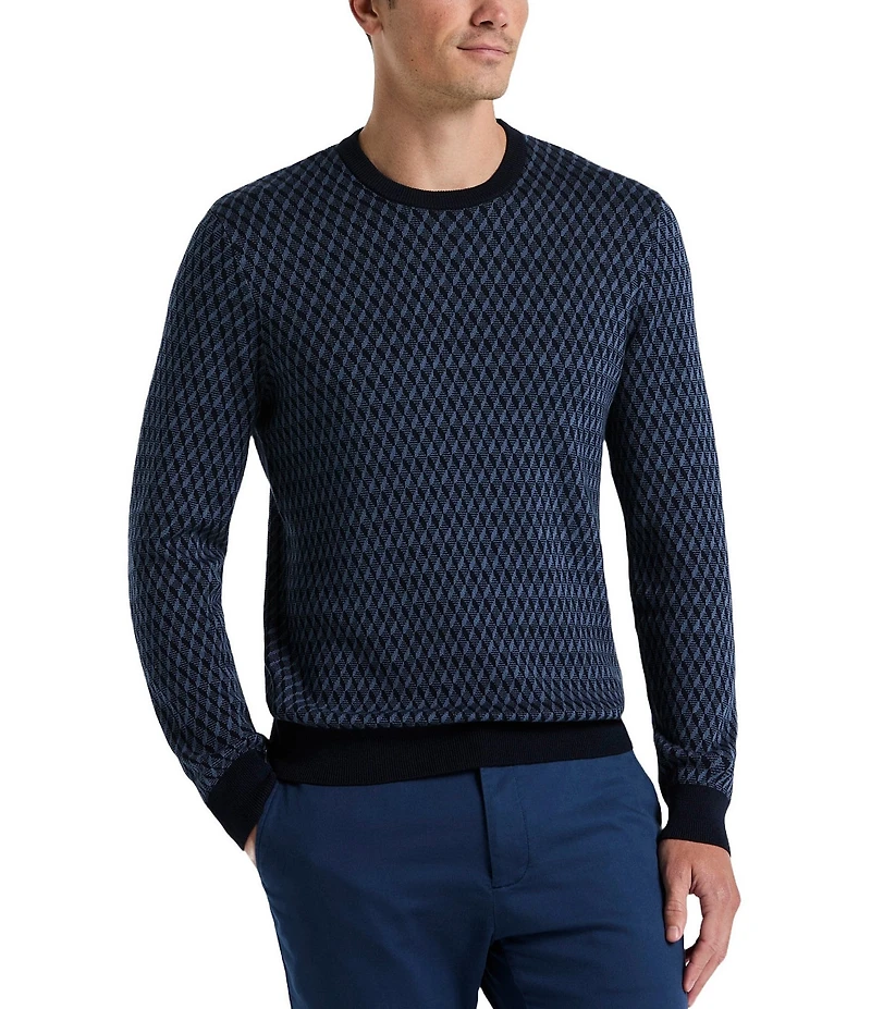 Perry Ellis Big & Tall Geo Print Sweater