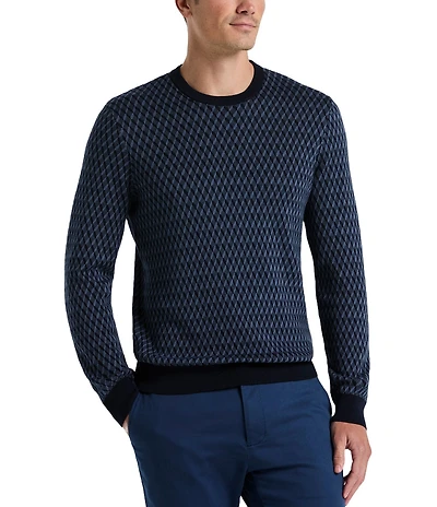 Perry Ellis Big & Tall Geo Print Sweater