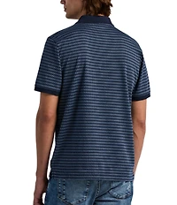 Perry Ellis Big & Tall Geometric Jacquard Short Sleeve Polo Shirt
