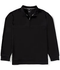 Perry Ellis Big & Tall Neoprene Long Sleeve Quarter-Zip Pullover