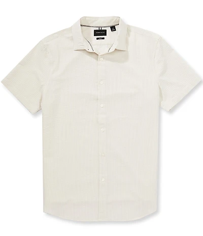 Perry Ellis Big & Tall Slim Fit Seersucker Performance Stretch Short Sleeve Woven Shirt