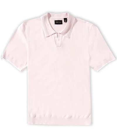 Perry Ellis Big & Tall Tipping Short Sleeve Johnny Collar Polo Shirt