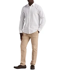 Perry Ellis Big & Tall Total Windowpane Linen Long Sleeve Woven Shirt