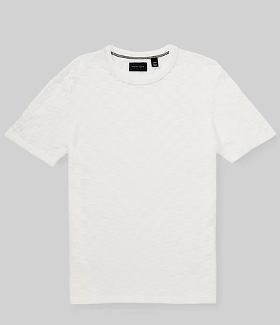Perry Ellis Check Short Sleeve T-Shirt