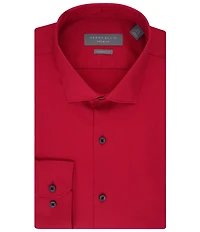 Perry Ellis Classic Fit Spread Collar Premium Luxe Sateen Dress Shirt