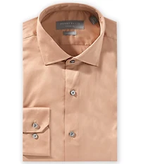 Perry Ellis Classic Fit Spread Collar Premium Luxe Sateen Dress Shirt