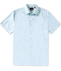 Perry Ellis Cotton Dobby Short Sleeve Woven Shirt