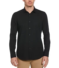 Perry Ellis Cube Print Long Sleeve Woven Shirt
