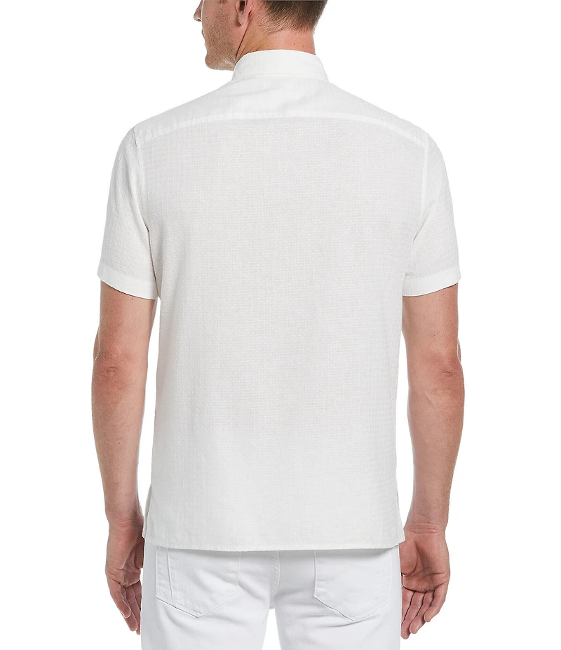 Perry Ellis Diamond Dobby Short Sleeve Woven Shirt