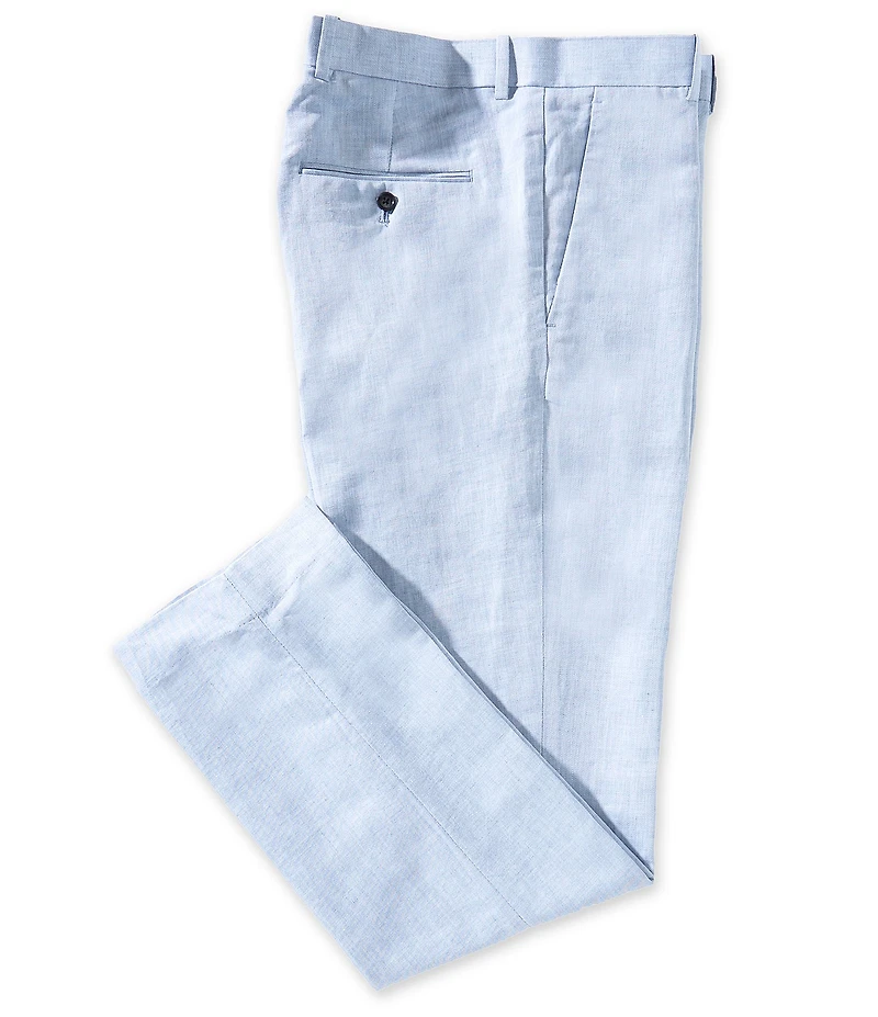 Perry Ellis Flat-Front Linen Pants