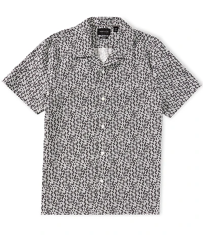 Perry Ellis Geo Print Short Sleeve Woven Camp Shirt