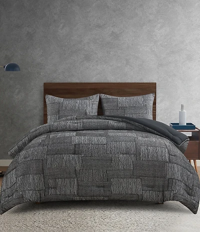 Perry Ellis Halifax Charcoal Comforter Mini Set
