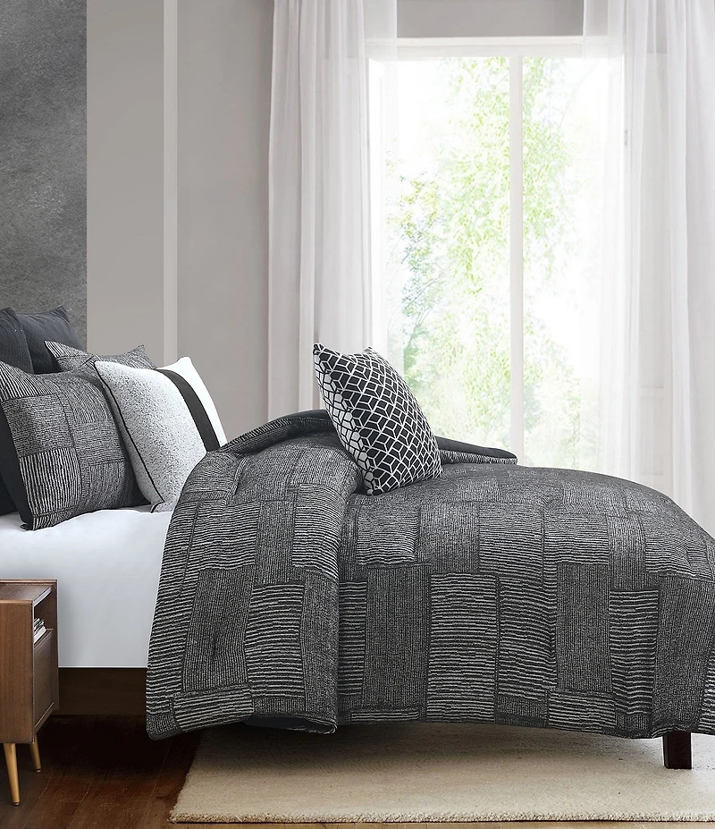 Perry Ellis Halifax Charcoal Comforter Mini Set
