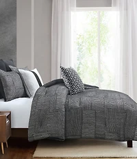 Perry Ellis Halifax Charcoal Comforter Mini Set