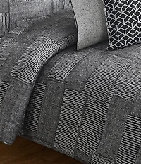 Perry Ellis Halifax Charcoal Comforter Mini Set